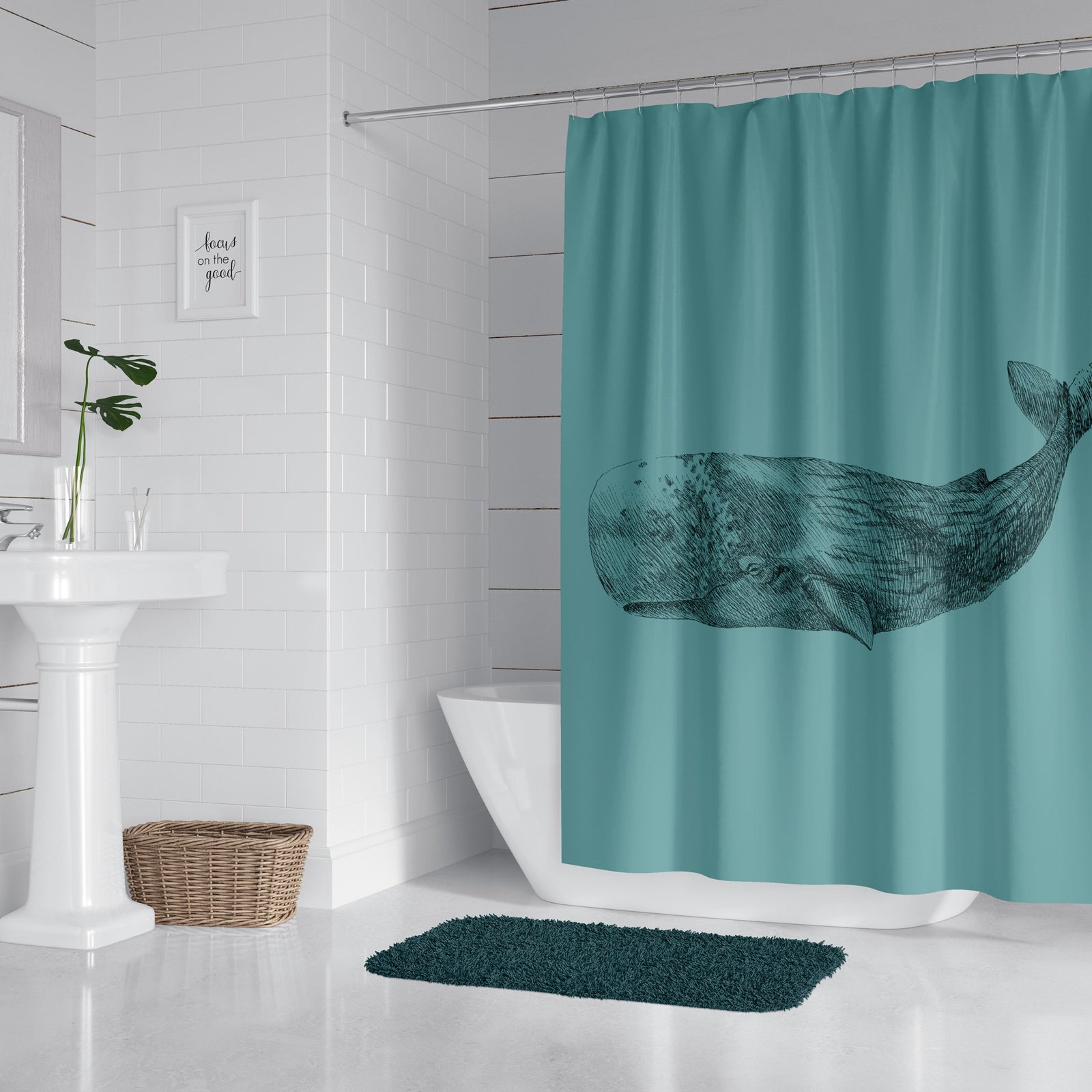 Whale Shower Curtain