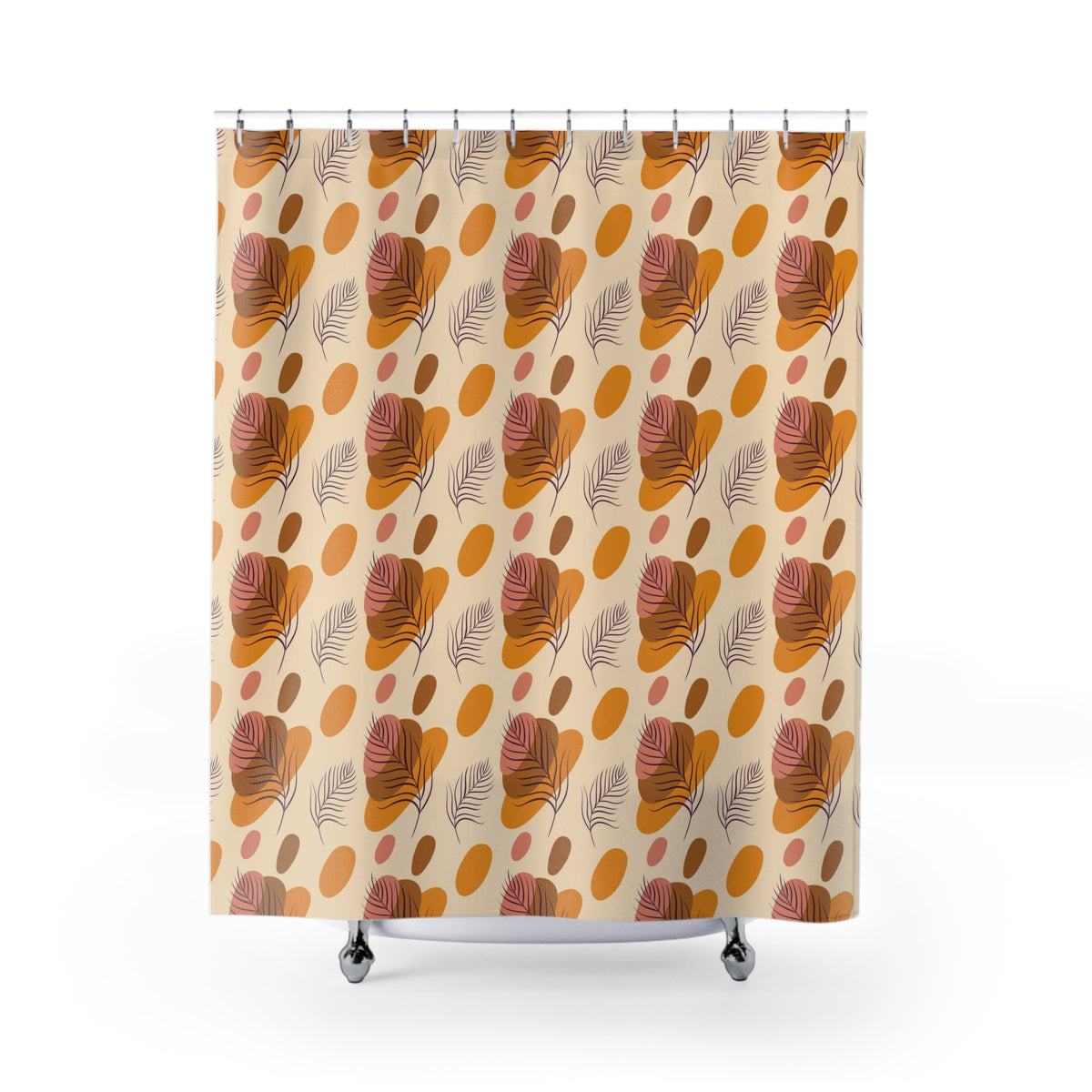 Abstract Modern Autumn Shower Curtain