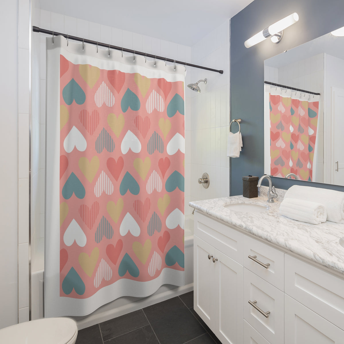 Valentine Hearts Shower Curtain