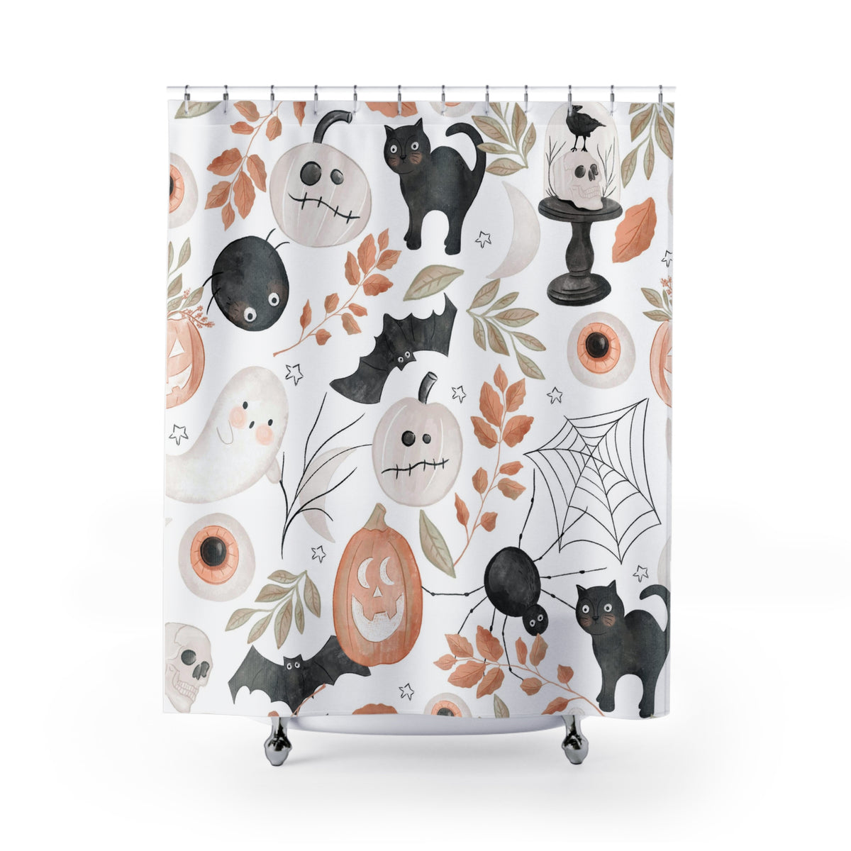 Not So Scary Halloween Shower Curtain