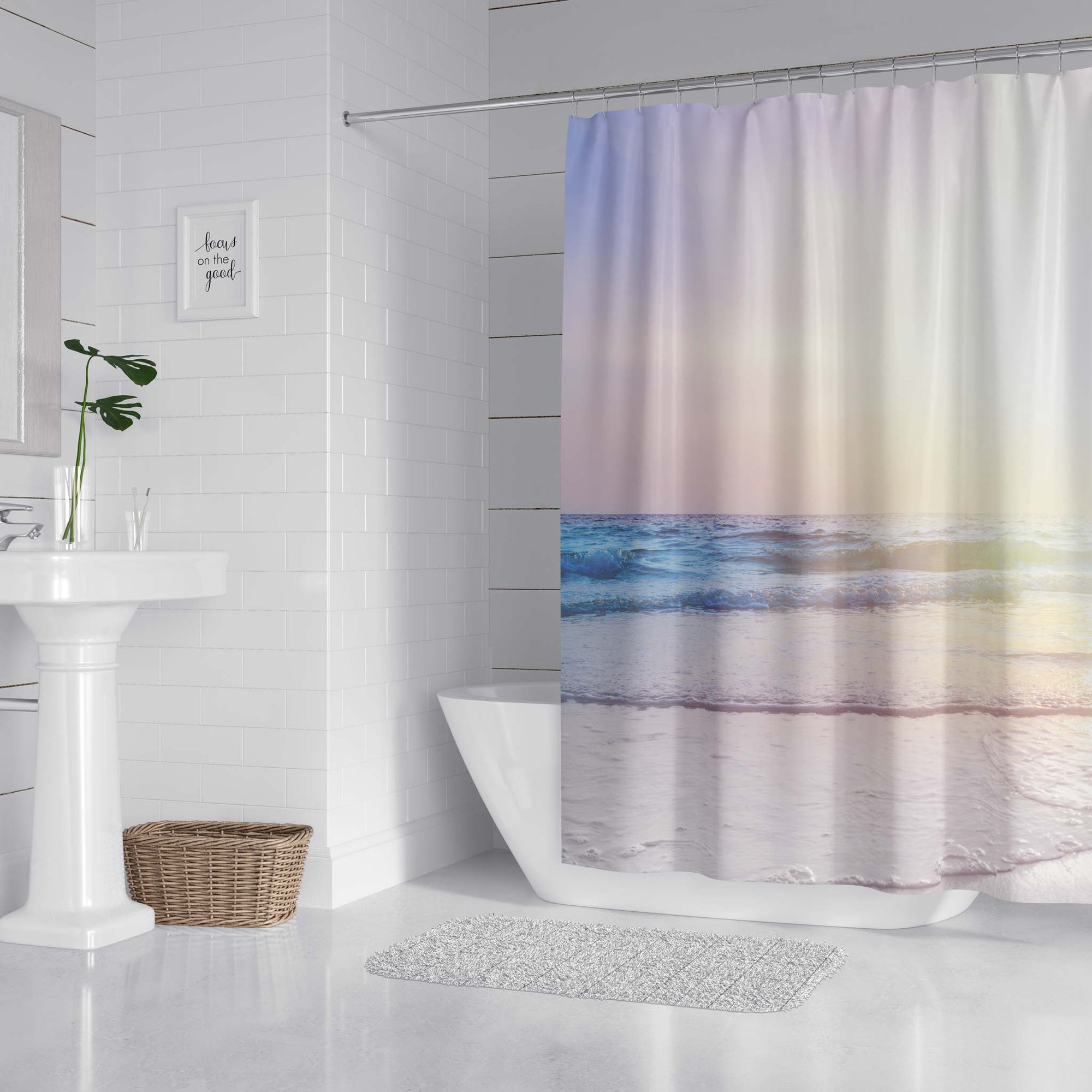 Dreamy Ocean Sunset Shower Curtain