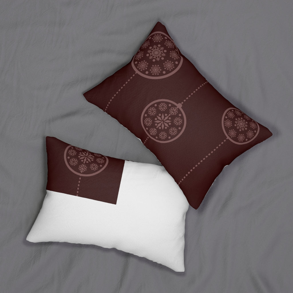 Red Holiday Ornaments Throw Pillow