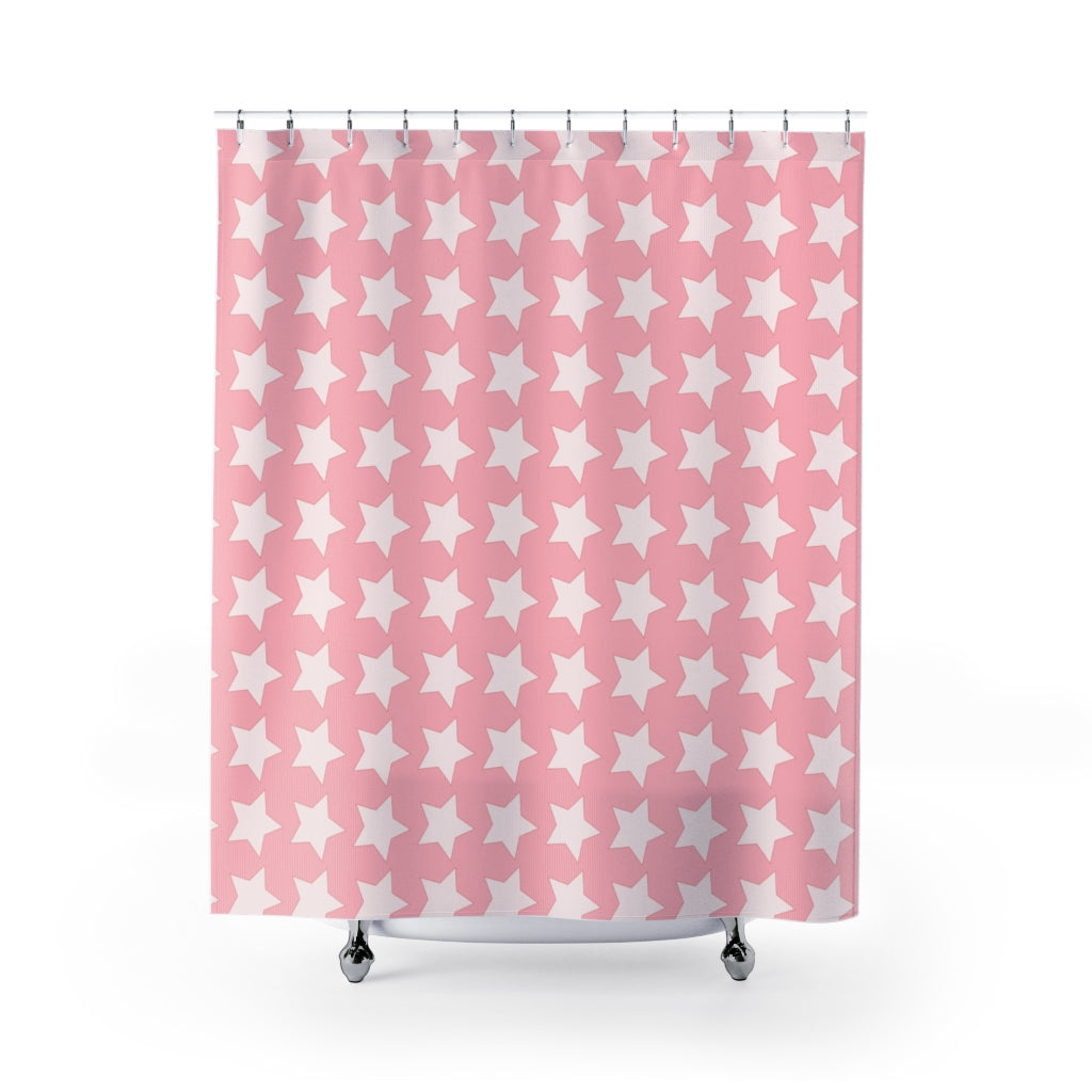 Star Power Pink Shower Curtain