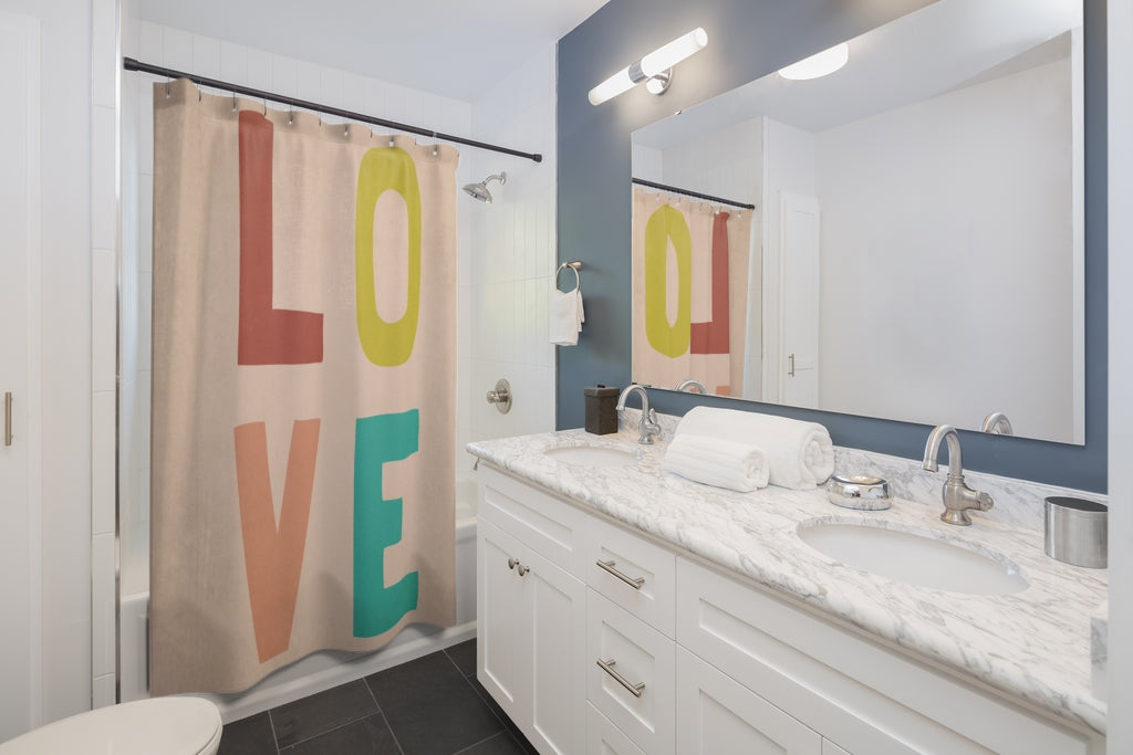 Valentines - LOVE Shower Curtain