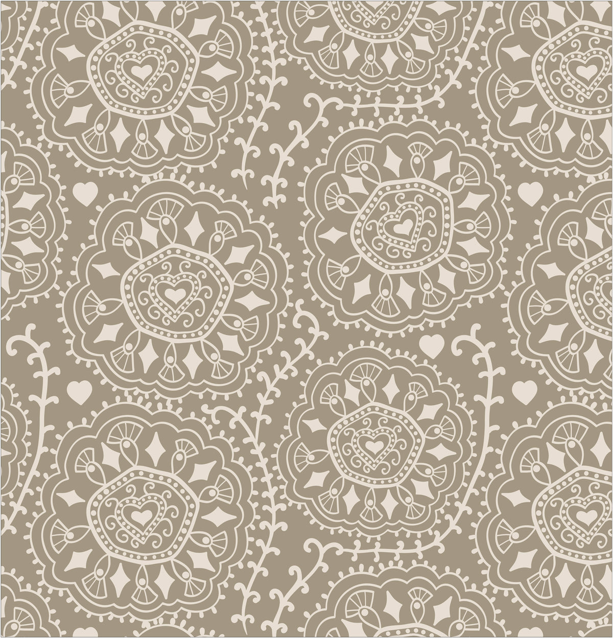 Ash Diamond Swirl Shower Curtain