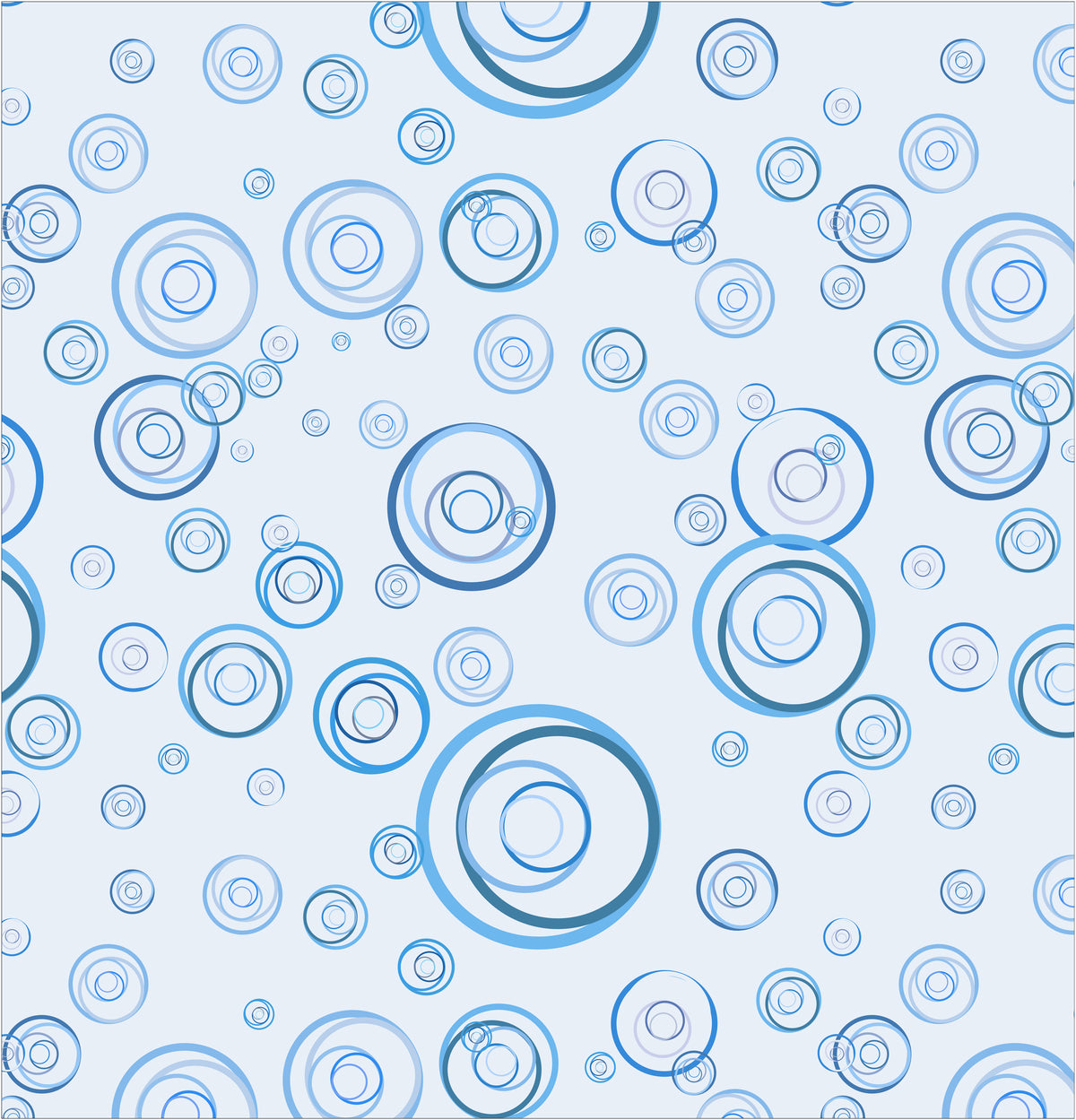 Blue Circle Fun Shower Curtain