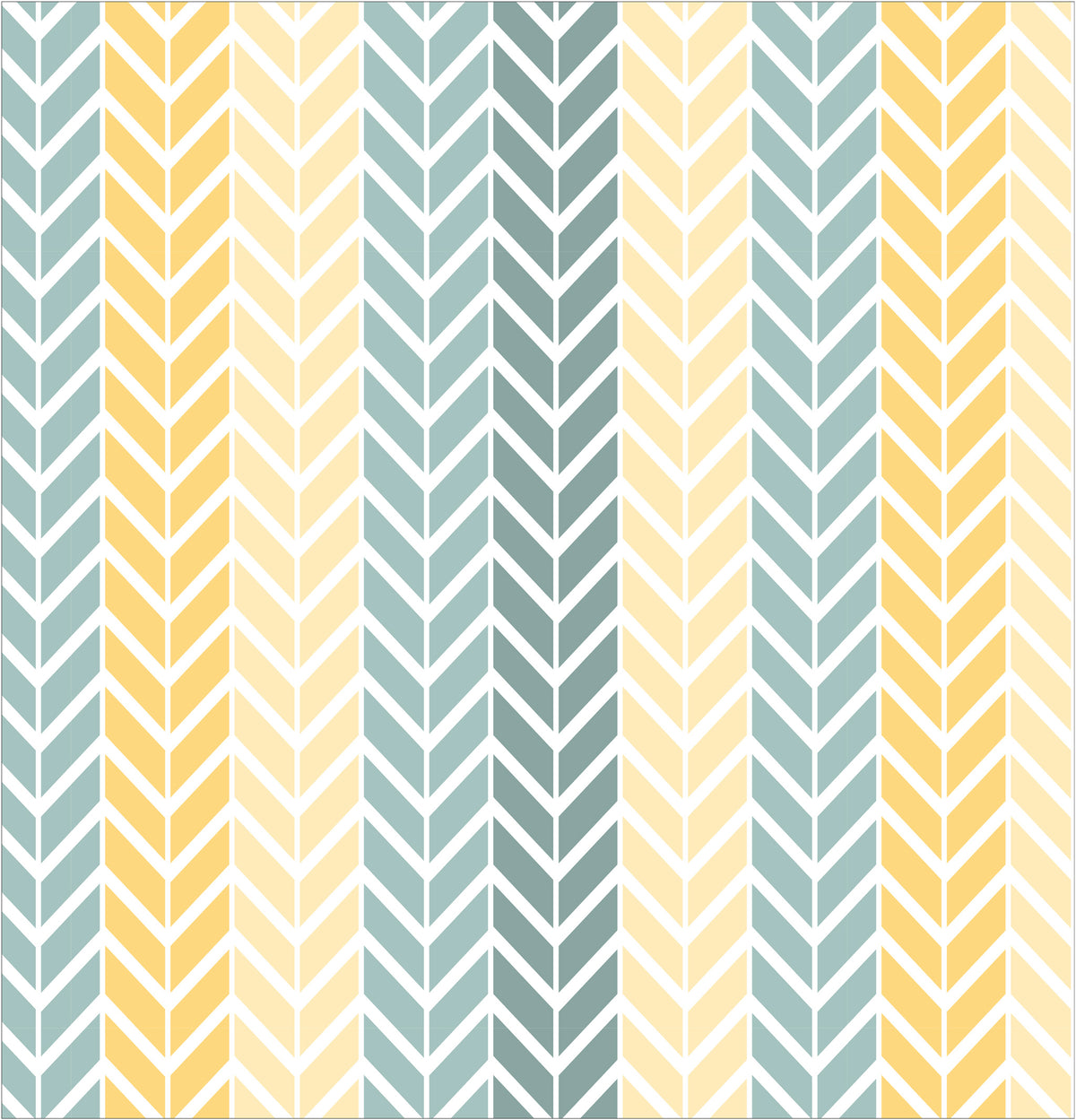 Blue and Yellow Chevron Shower Curtain
