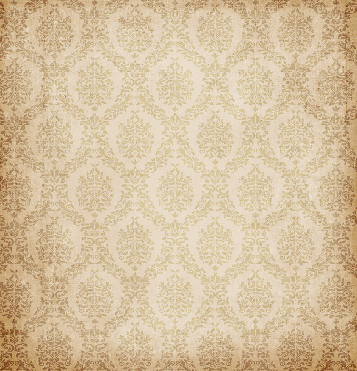 Damask Taupe Grunge Shower Curtain