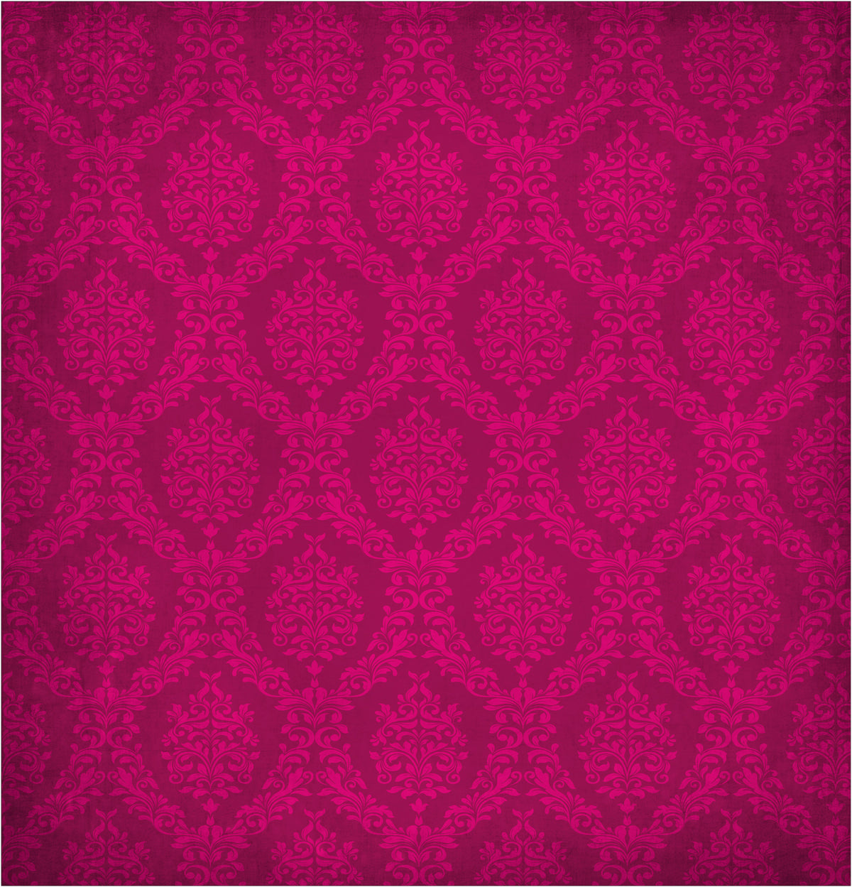 Hot Hot Pink Damask Grunge Shower Curtain