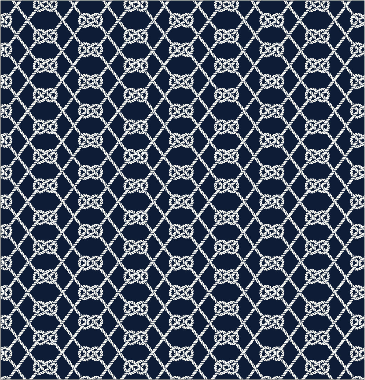 Navy Nautical Knots Shower Curtain