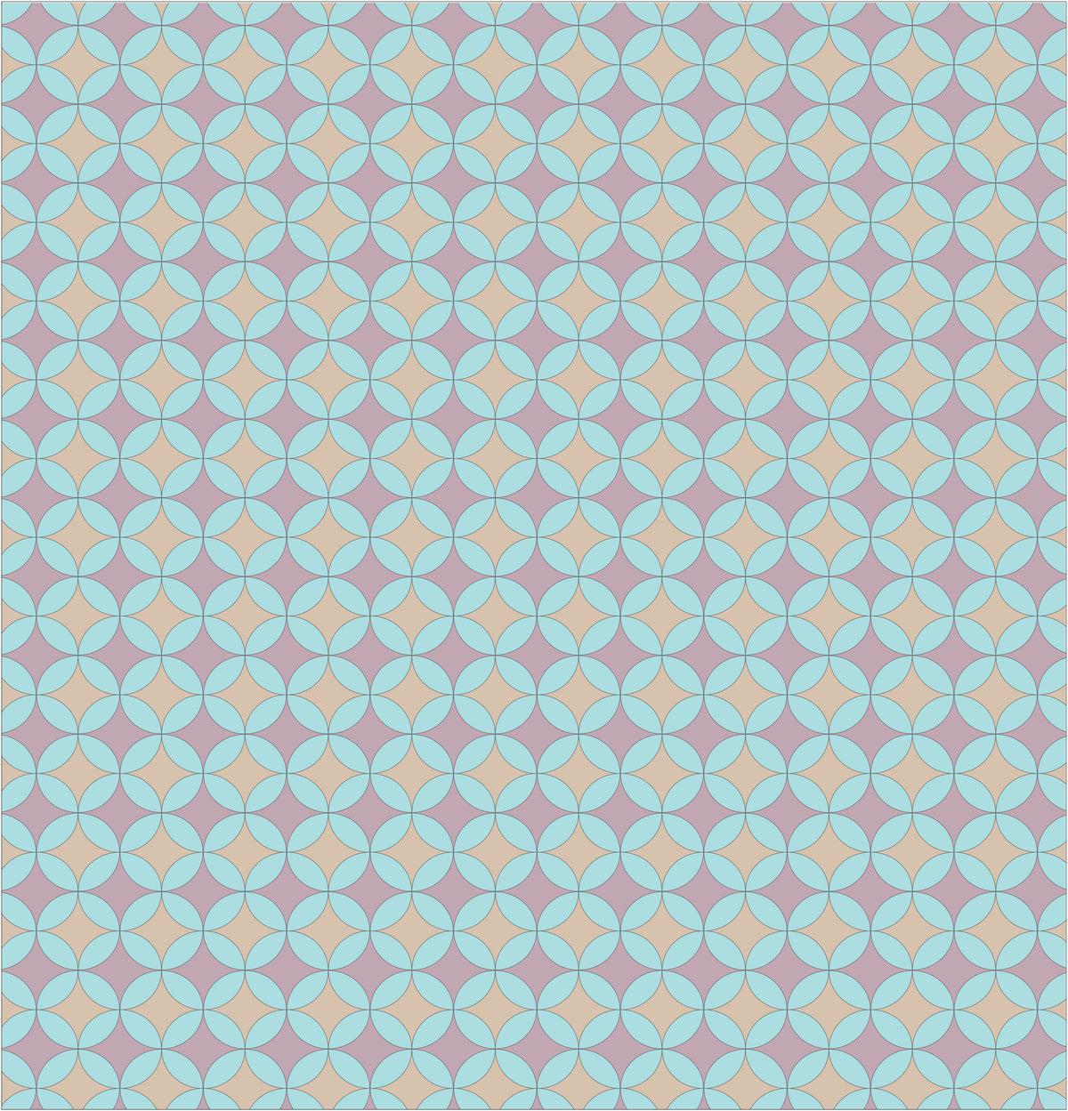 Purple and Blue Diamond Circle Shower Curtain