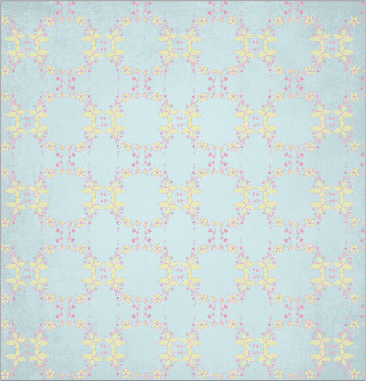 Floral Yellow &amp; Lavender Lei Shower Curtain