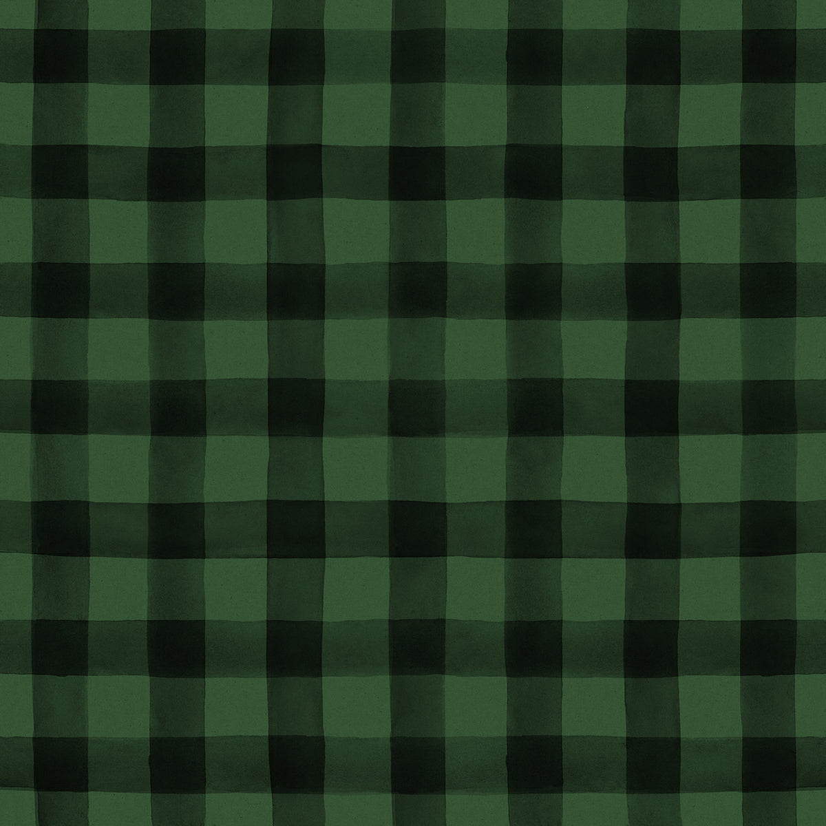 Green Buffalo Plaid Shower Curtain