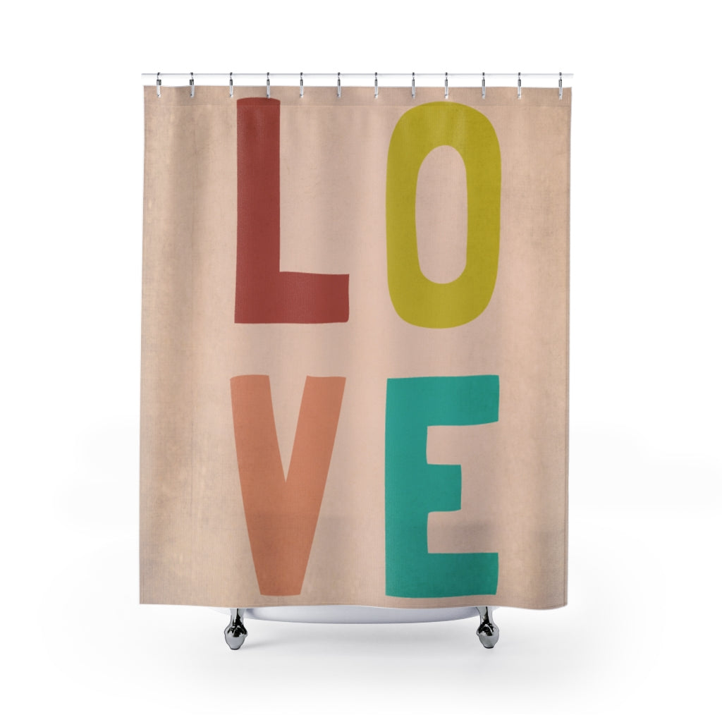Valentines - LOVE Shower Curtain