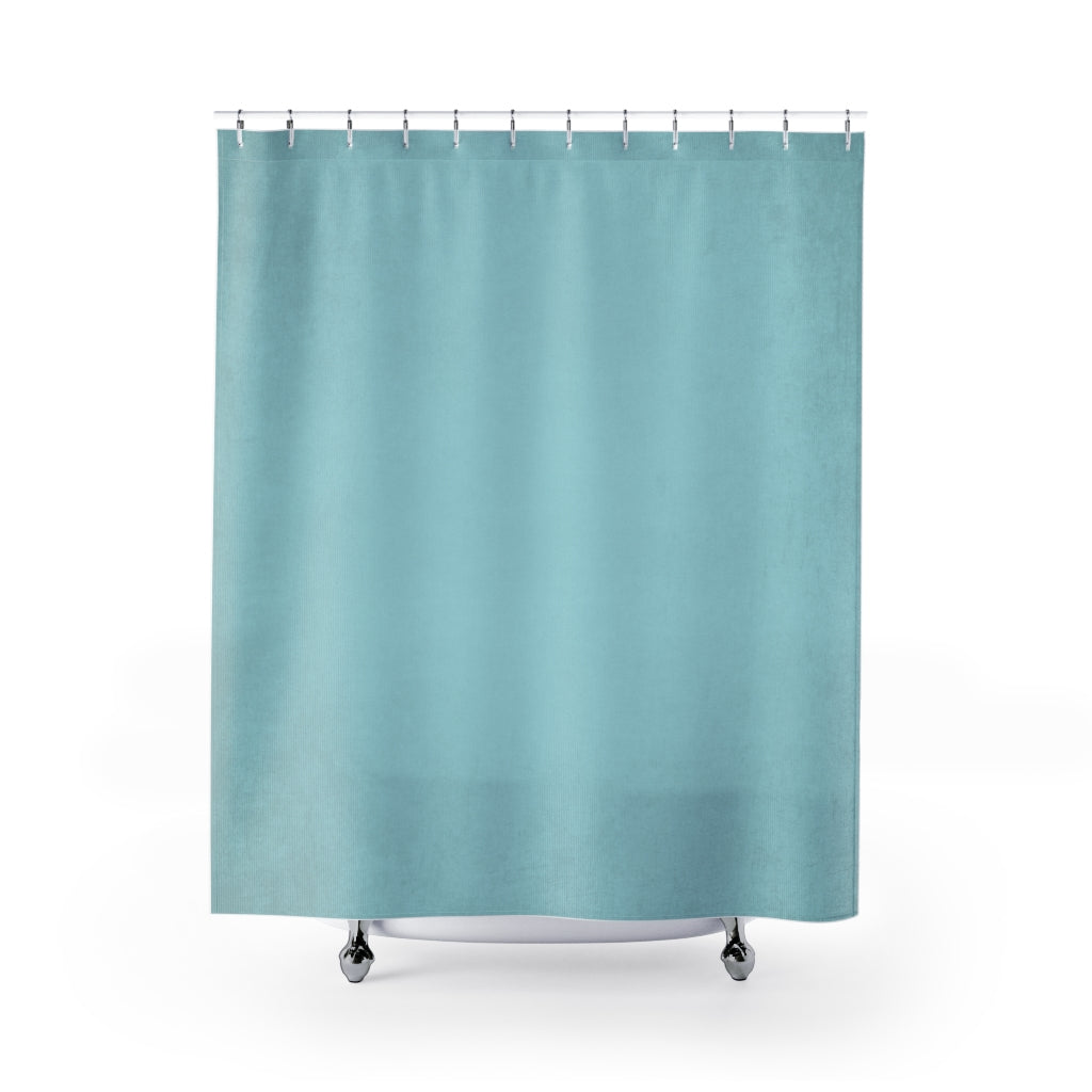Textured Light Aqua Shower Curtain