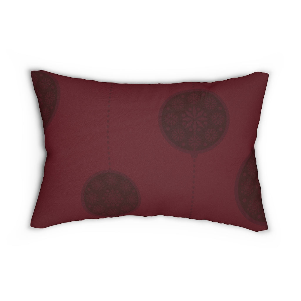 Red Cocoa &amp; Mistletoe Throw Pillow