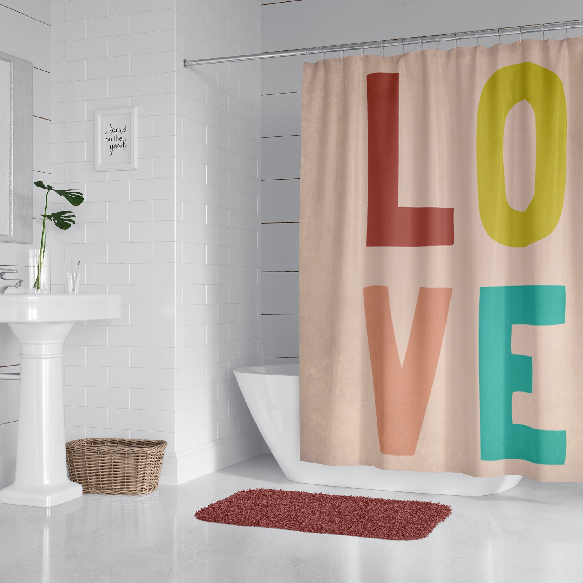 Valentines - LOVE Shower Curtain