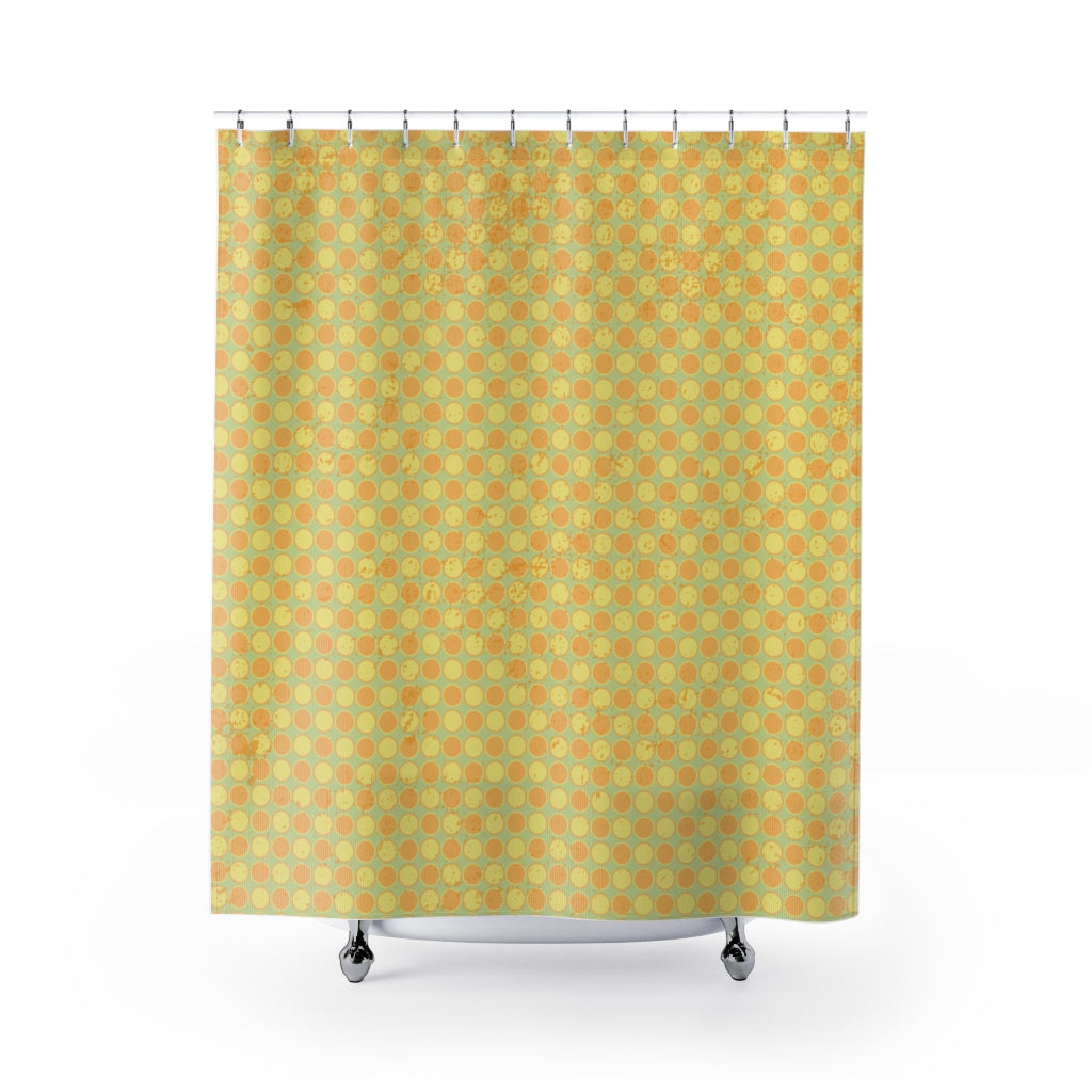 Distressed Polka Dot Shower Curtain