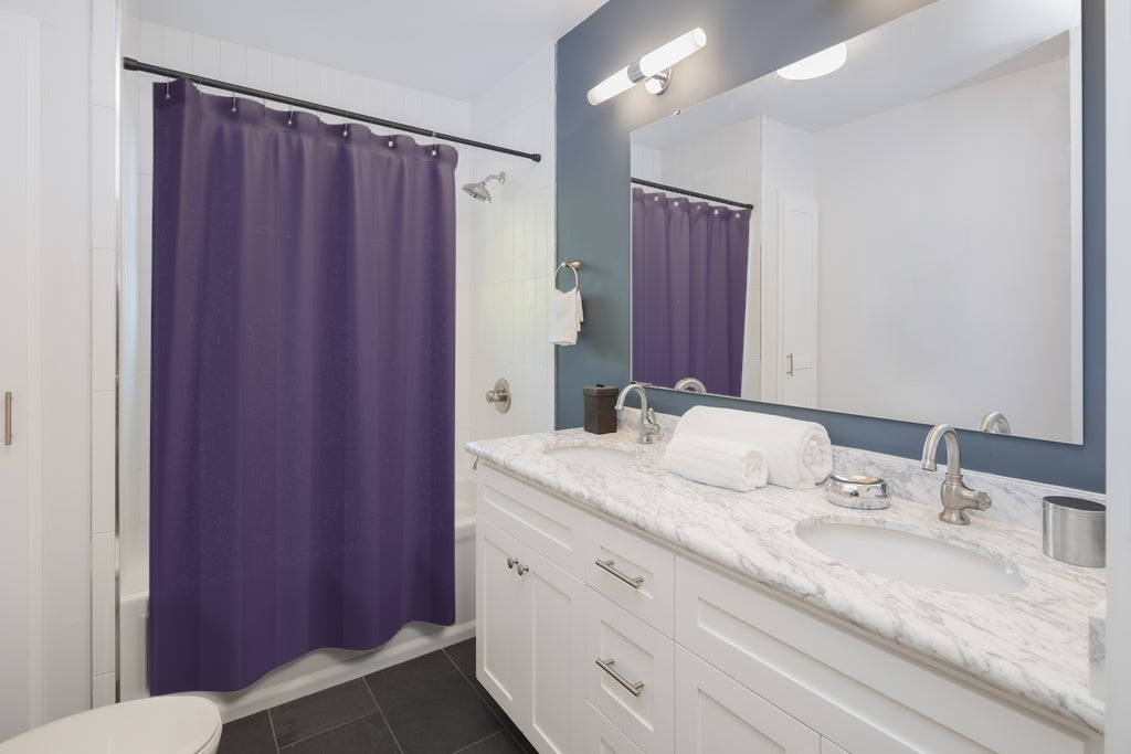 Purple Striped Shower Curtain