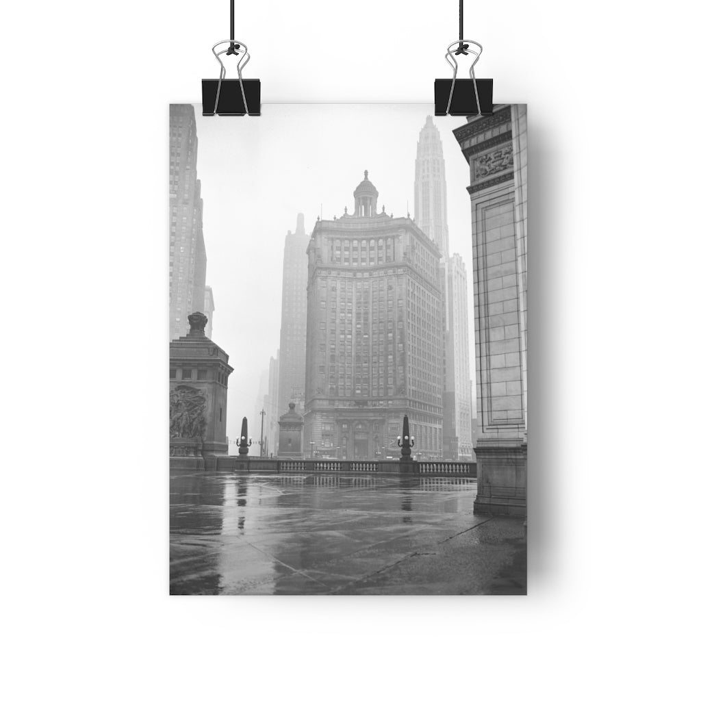 Winter Chicago Fog - Giclée Art Print